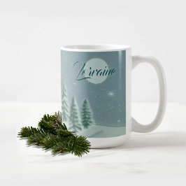 Blaue Fichten-Feiertags-Tasse Kaffeetasse
