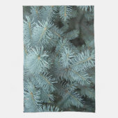 Blaue Fichtengrauer immergrüner Baum rustikale Nat Geschirrtuch (Vertikal)