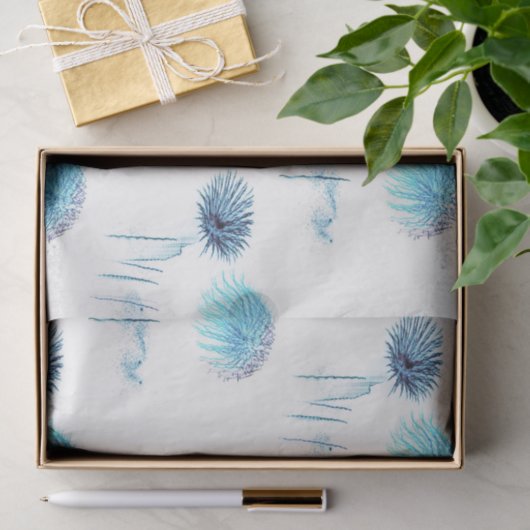 Blaue Fiesta-Feuerwerkskörper-Papiere Seidenpapier (Geschenk)