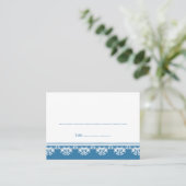 Blaue filigrane Platzkarte (Stehend Vorderseite)