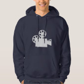 Blaue Film-Kamera Hoodie (Vorderseite)