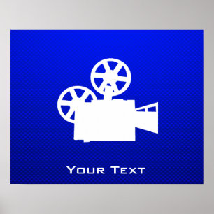 Blaue Film-Kamera Poster