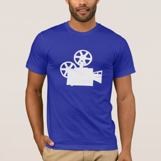Blaue Film-Kamera T-Shirt (Vorderseite)