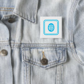 Blaue Fingerabdruck-Biometrie-Sicherheit Button (Beispiel)