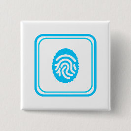 Blaue Fingerabdruck-Biometrie-Sicherheit Button