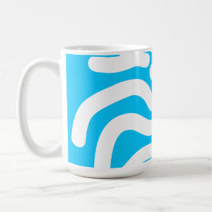 Blaue Fingerabdruck-Biometrie-Sicherheit Kaffeetasse