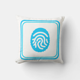 Blaue Fingerabdruck-Biometriesicherheit Kissen