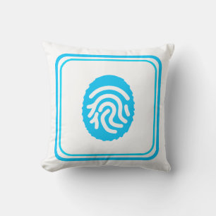 Blaue Fingerabdruck-Biometriesicherheit Kissen