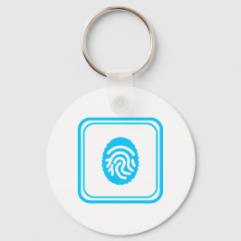 Blaue Fingerabdruck Biometrische Sicherheit Schlüsselanhänger