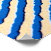 Blaue Fingerabdruckvergrößerung Poster (Ecke)