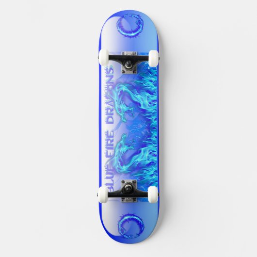 BLAUE FIRE DRAGONS SKATEBOARD (Vorderseite)