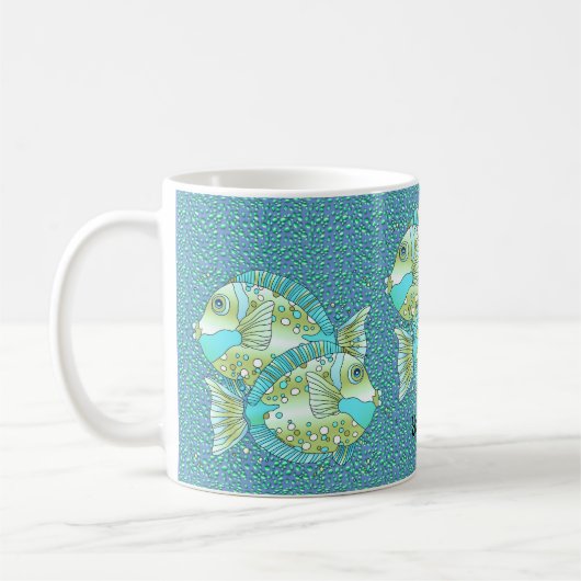 Blaue Fisch Tasse (Links)