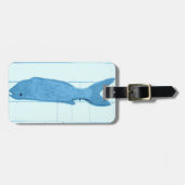 Blaue Fische Gepäckanhänger (Vorderseite horizontal)