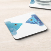 Blaue Fische Getränkeuntersetzer (Linke Seite)