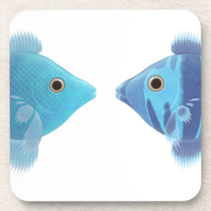 Blaue Fische Getränkeuntersetzer