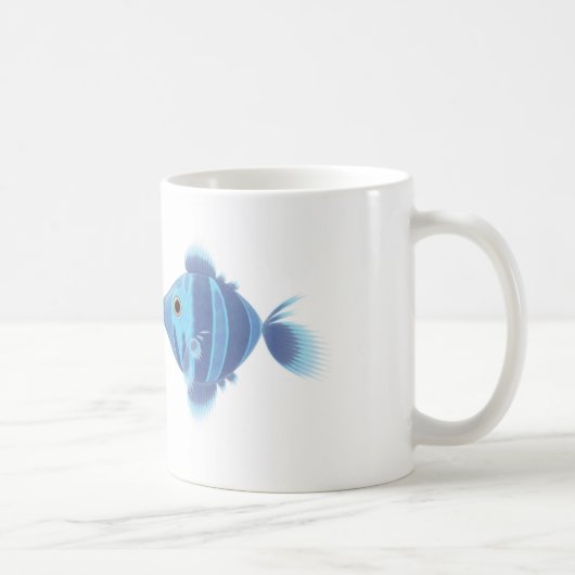 Blaue Fische Kaffeetasse (Rechts)