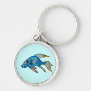 Blaue Fische Keychain Schlüsselanhänger