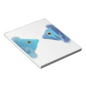 blaue Fische Notizblock (angewinkelt)