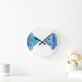 Blaue Fische Runde Wanduhr (Zuhause)
