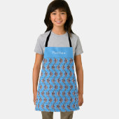 Blaue Fische Schürze (Insitu)