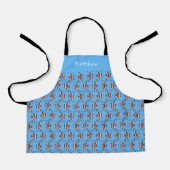 Blaue Fische Schürze (Vorderseite)