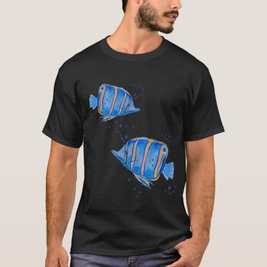 Blaue Fische T-Shirt (Vorderseite)
