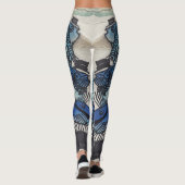 Blaue Fischleggings Leggings (Rückseite)