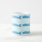 Blaue Fischschule Kaffeetasse (Mittel)