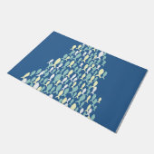 Blaue Fish Pattern Rug, neue Zuhause Layer Rug Fußmatte (Schrägansicht)