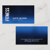 Blaue Fitness Moderne Visitenkarte (Vorne/Hinten)