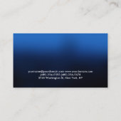 Blaue Fitness Moderne Visitenkarte (Rückseite)