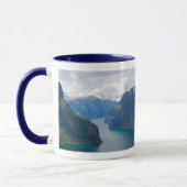 Blaue Fjord-Traum-Tasse Tasse (Links)