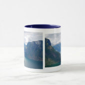 Blaue Fjord-Traum-Tasse Tasse (Zentrum)