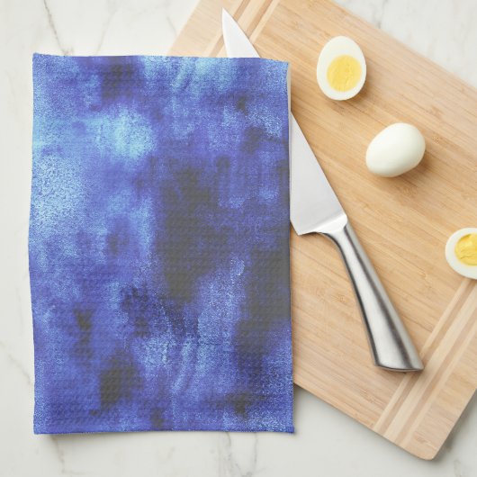 blaue Fläche Geschirrtuch (Viertel Falte)