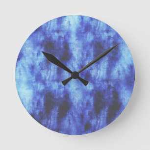 blaue Fläche Runde Wanduhr