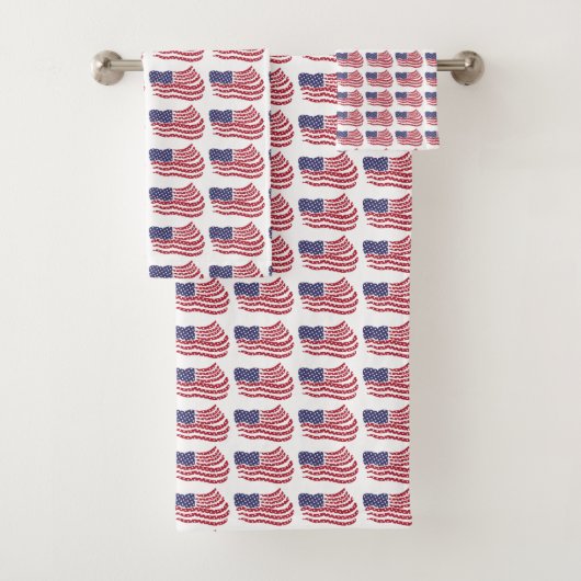 Blaue Flagge Design Set für das Badehandtuch (Insitu)