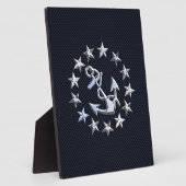 Blaue Flagge für nautische Yacht Fotoplatte (Seite)