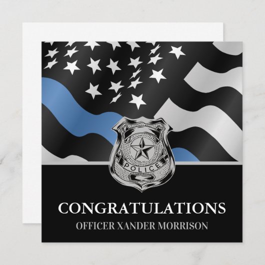 Blaue Flagge für Polizei-Abschluss-Strafverfolgung (Vorne/Hinten)