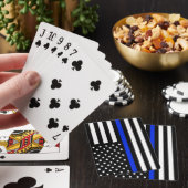 Blaue Flagge für Polizeibeamte Spielkarten (In Situ)