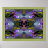 Blaue Flagge Iris Blume Abstrakte Natur Poster (Vorne)