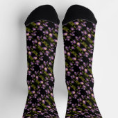 Blaue Flagge Iris Blume Abstraktes Muster Socken (Oben)