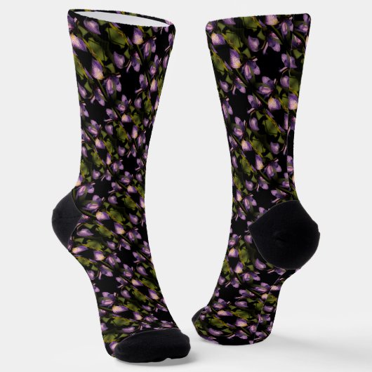 Blaue Flagge Iris Blume Abstraktes Muster Socken (Gewinkelt)