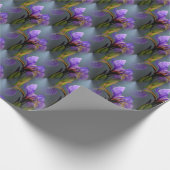 Blaue Flagge Iris Blume Art Muster Geschenkpapier (Ecke)