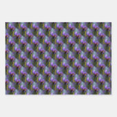 Blaue Flagge Iris Blume Art Muster Geschenkpapier Set (Vorderseite 3)