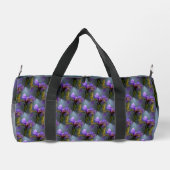 Blaue Flagge Iris Blume Art Muster Personalisiert Duffle Bag (Rückseite)