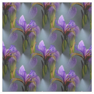 Blaue Flagge Iris Blume Art Muster Stoff