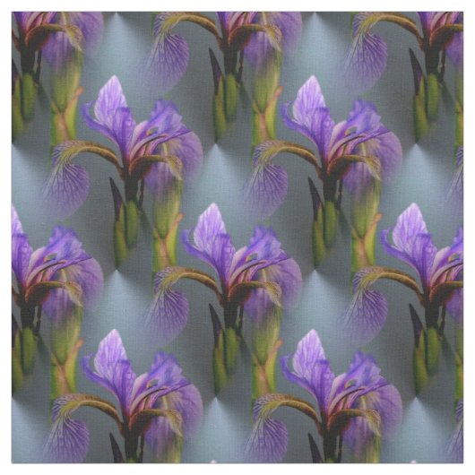 Blaue Flagge Iris Blume Art Muster Stoff (Muster)