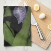 Blaue Flagge Iris-Blume Geschirrtuch (Viertel Falte)