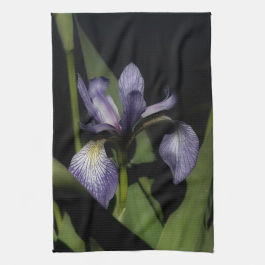 Blaue Flagge Iris-Blume Geschirrtuch (Vertikal)