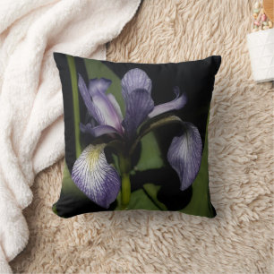 Blaue Flagge Iris-Blume Kissen
